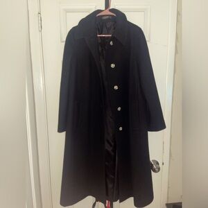 Black trench coat very heavy